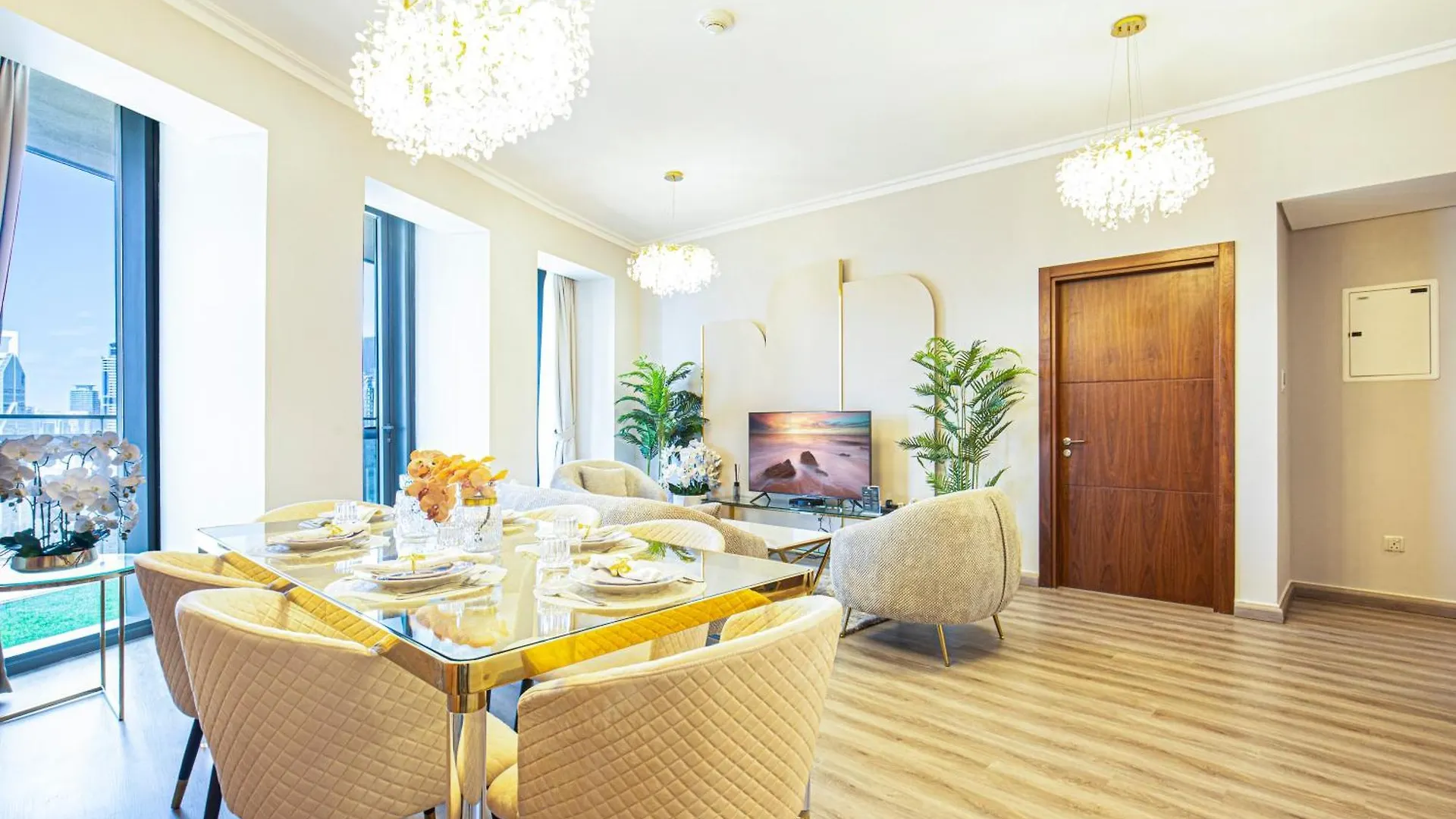 Magnificent Luxurious 2 Bedroom With City Skyline & Sea View Dubai Lägenhet